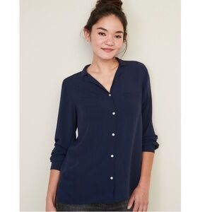 NWT Old Navy Relaxed Utility Shirt in Lost at Sea Blue